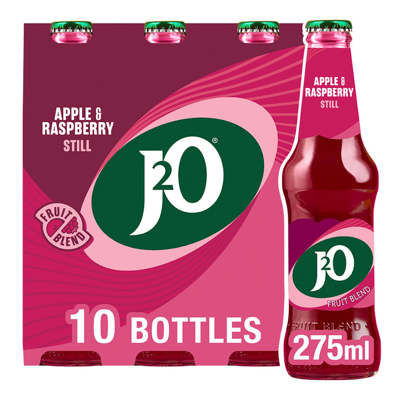J2O Apple & Raspberry fruit blend drink 275ml, UK version