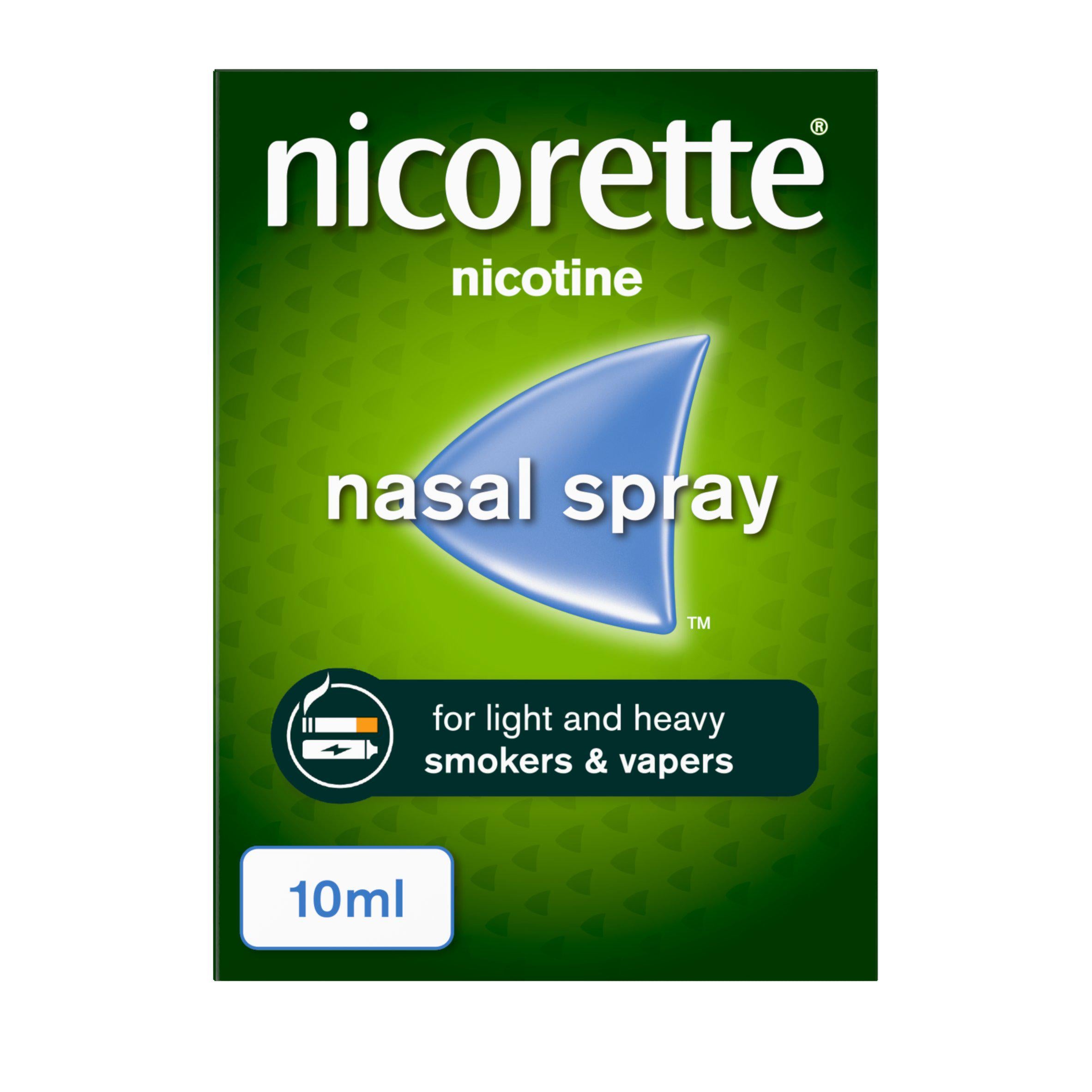 Nicorette nasal spray 10ml smoking cessation aid, UK version