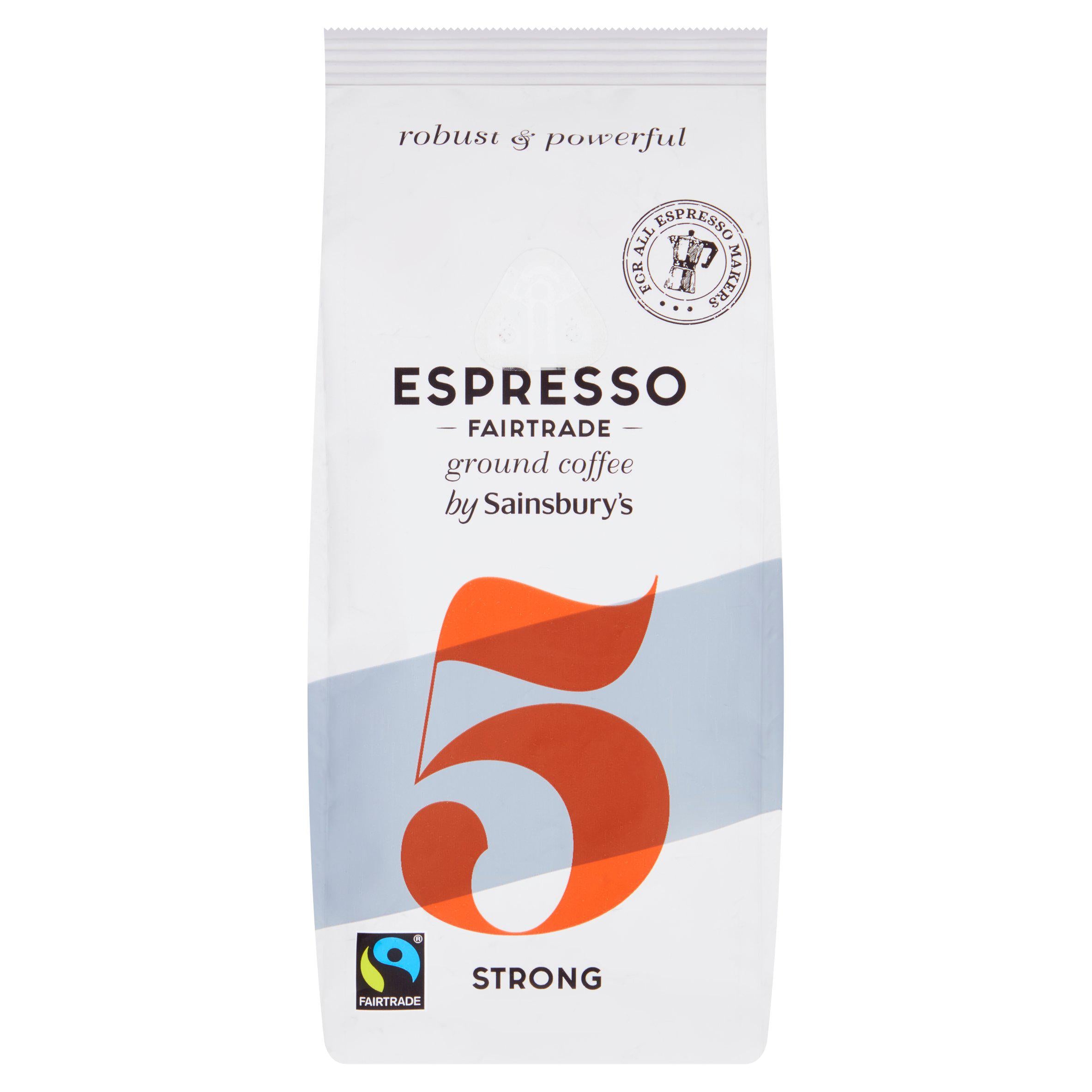 Sainsbury's Italian Espresso Coffee Strength 5 227g (British brand)