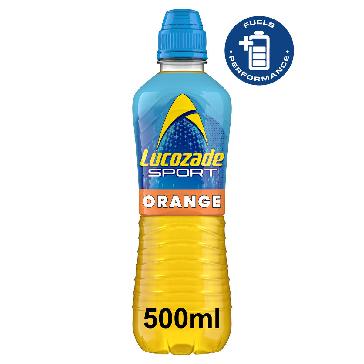 Lucozade sports drink Orange 500ml (British brand)