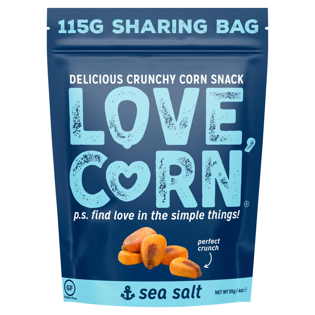 LOVE CORN sea salt crunchy corn 115g (British brand)