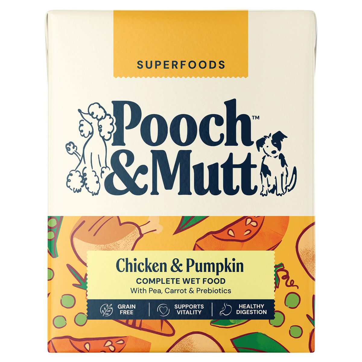 Pooch & Mutt chicken pumpkin wet dog food 375g - British product