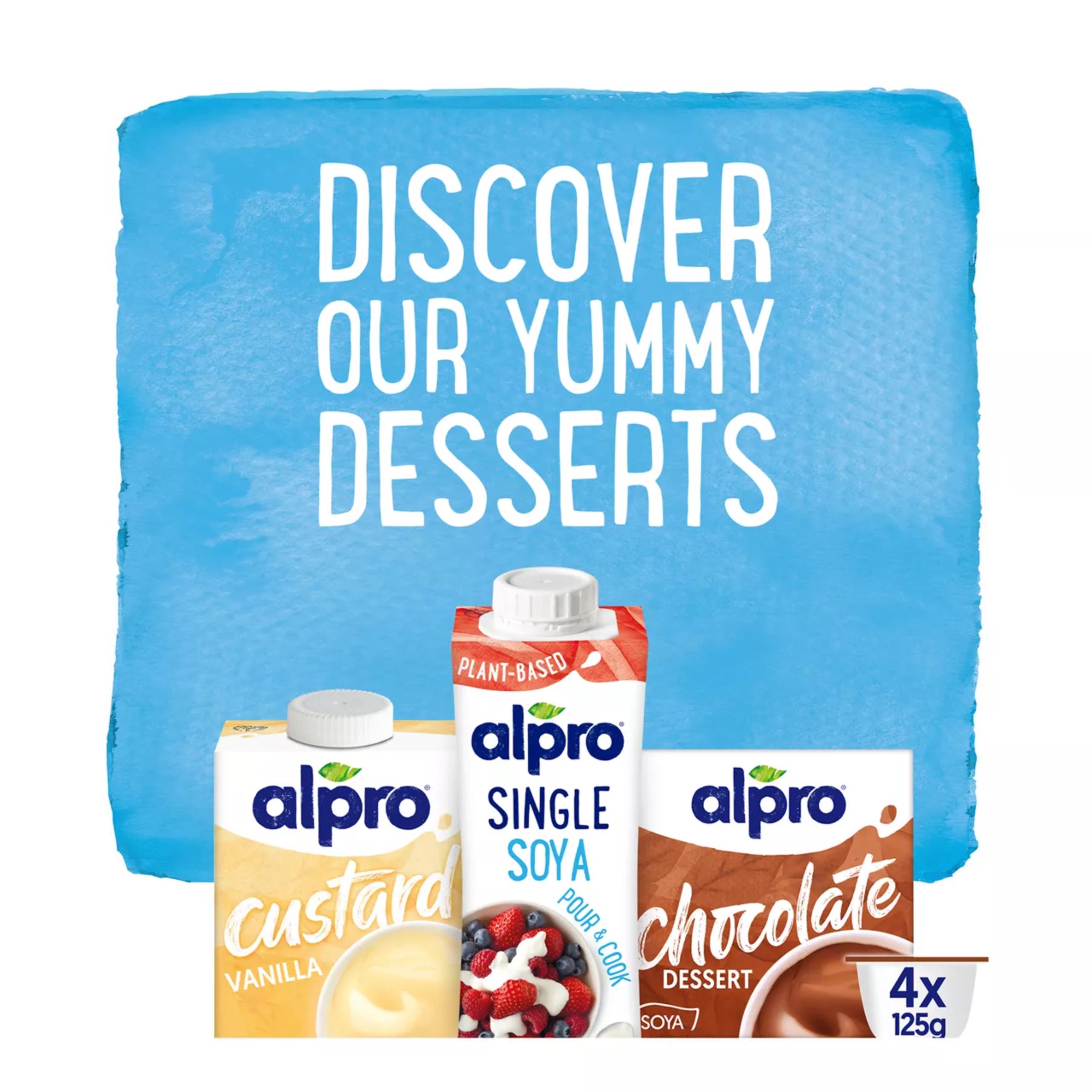 Alpro vanilla custard 525g, imported from the UK