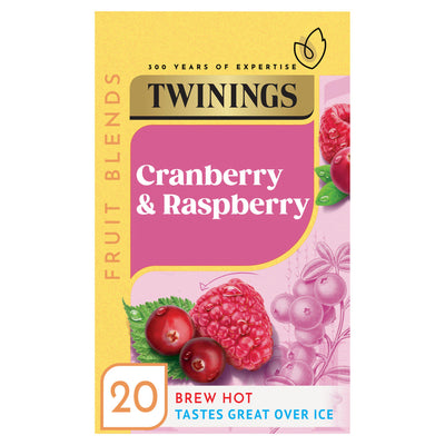 Sainsburys Twinings Cranberry & Raspberry Fruit and Herbal Tea Bags, 20 Count- Buy online at McGrocer