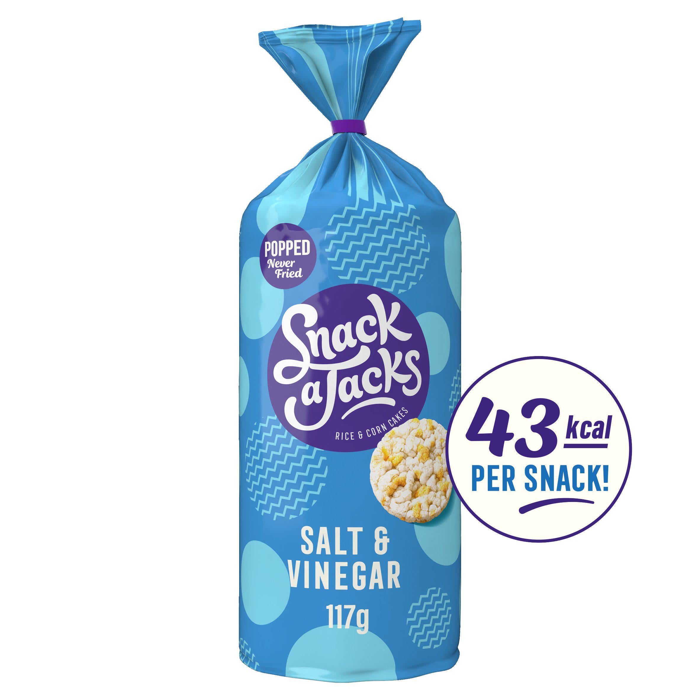 Snack a Jack Salt & Vinegar Rice Cakes 117g, UK version