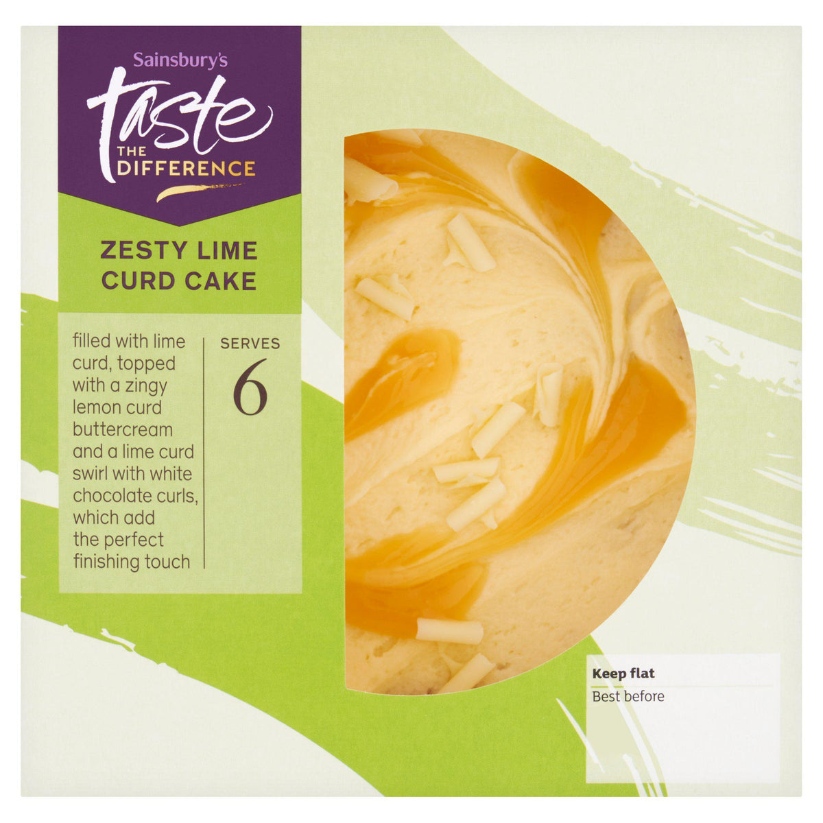 Sainsbury's lime curd cake summer edition 400g, UK version