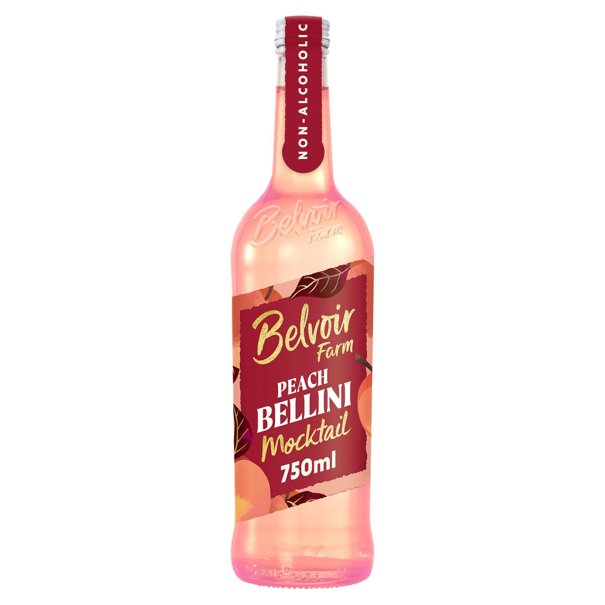 Belvoir Farm non-alcoholic Peach Bellini mocktail (British brand)