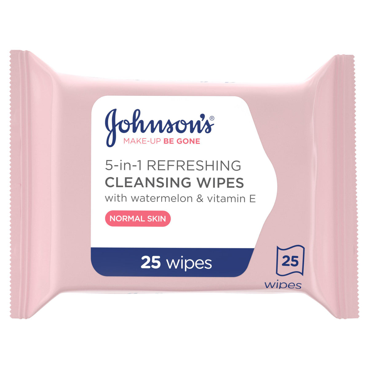 Johnson's Refreshing facial wipes 25-pack, UK version