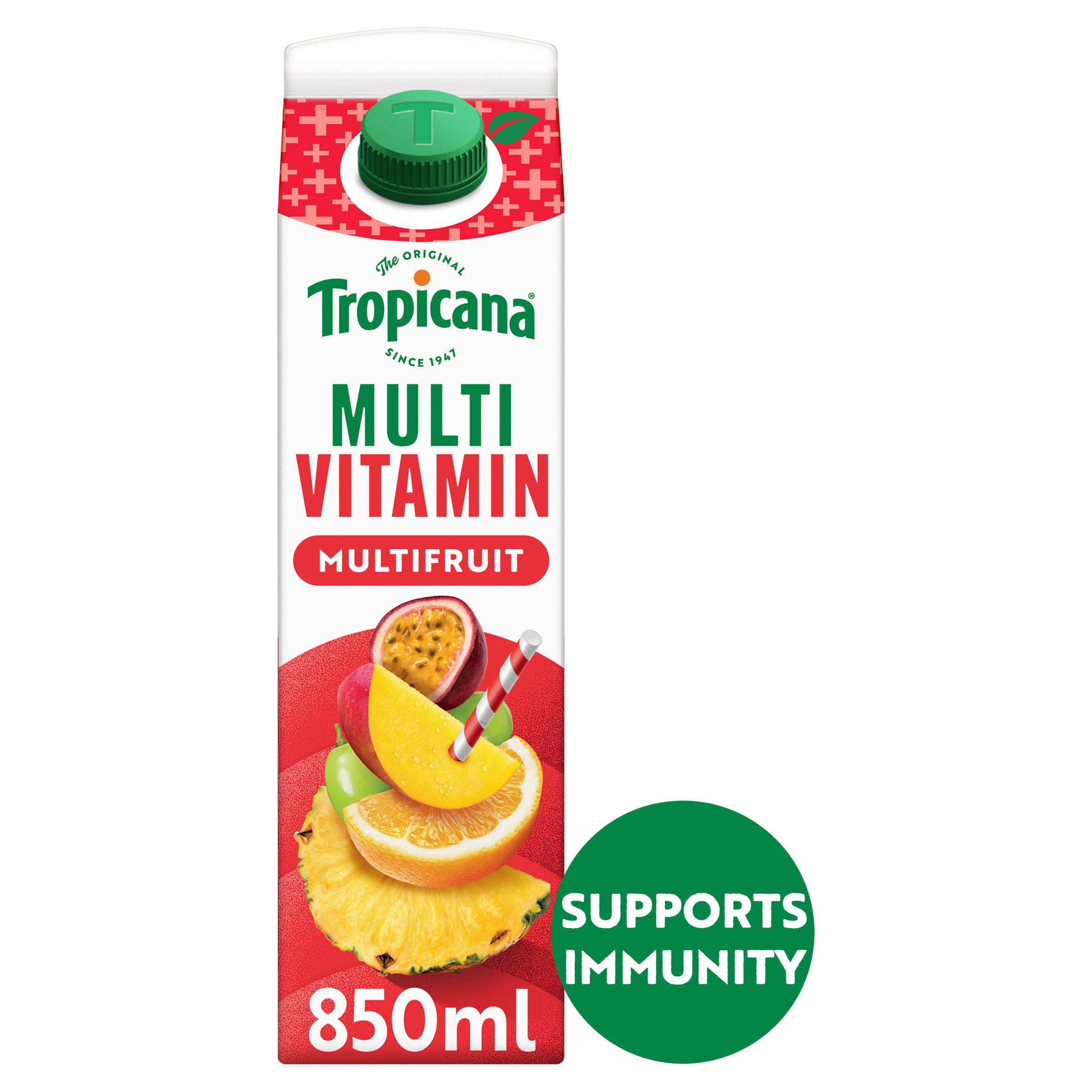 Tropicana multivitamin multifruit juice 850ml, imported from the UK