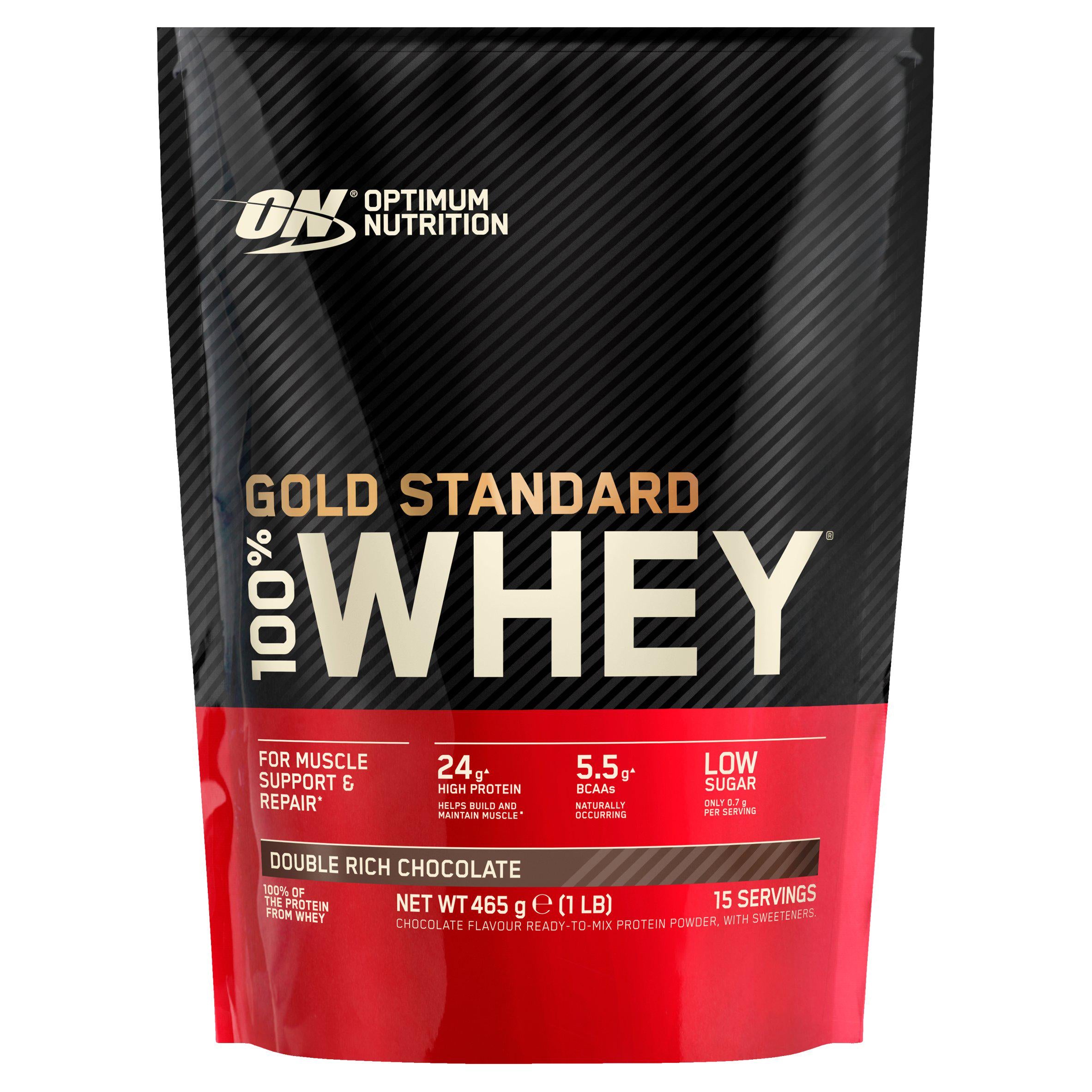 Optimum Nutrition Gold Standard whey protein double rich chocolate 450g (British brand)