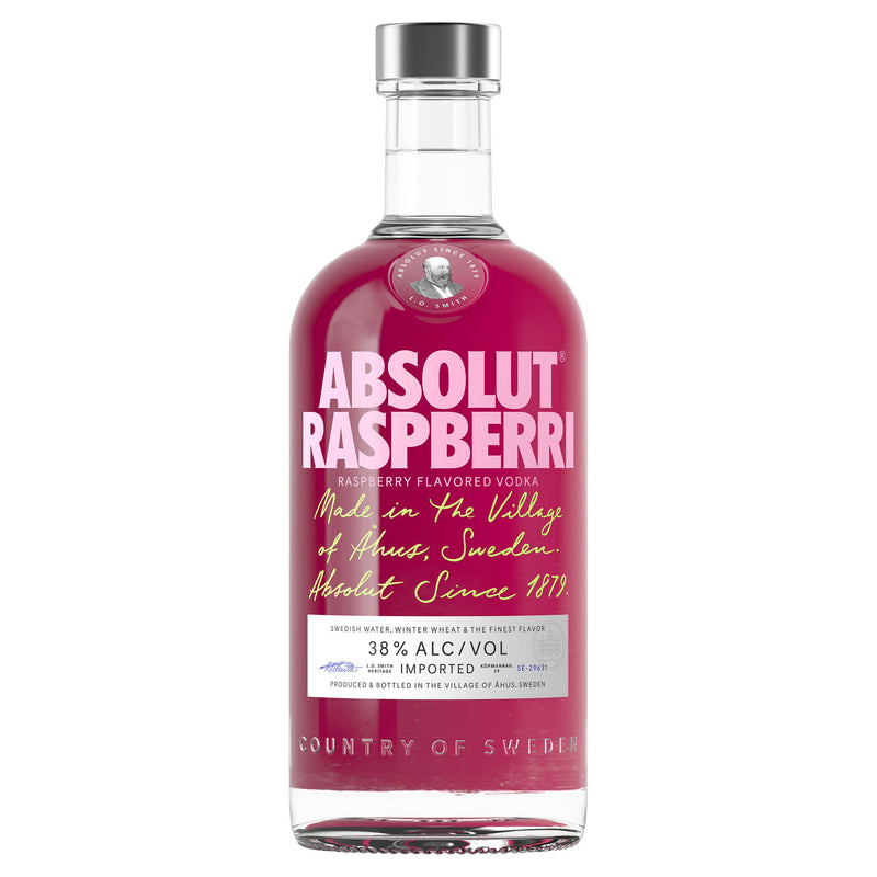 Absolut raspberry flavoured vodka 700ml bottle - British product
