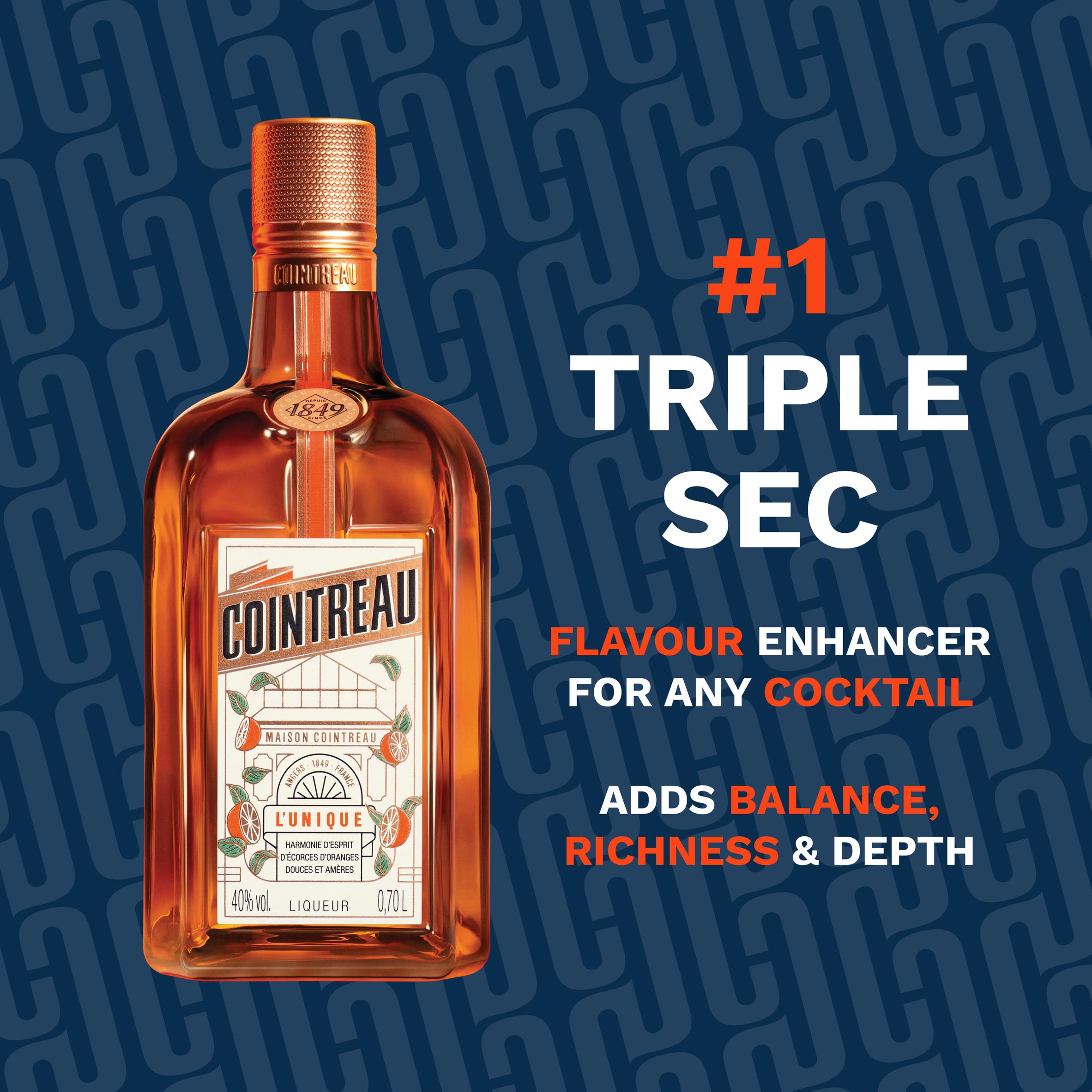 Cointreau triple sec orange liqueur 50cl, imported from the UK
