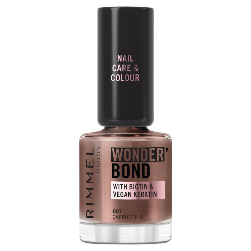 Rimmel Wonder Bond nail polish 007 Cappuccino 12ml, UK version