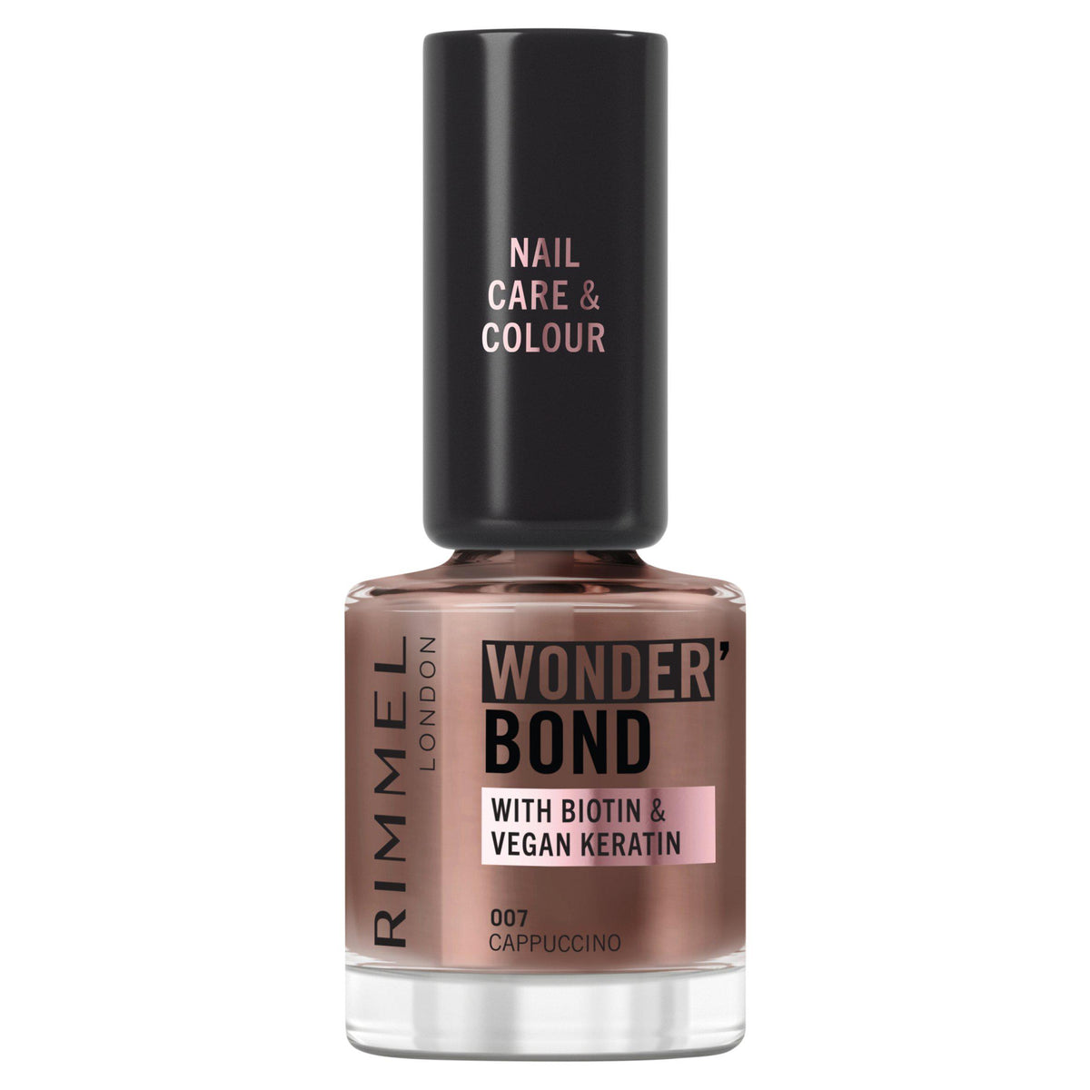 Rimmel Wonder Bond nail polish 007 Cappuccino 12ml, UK version