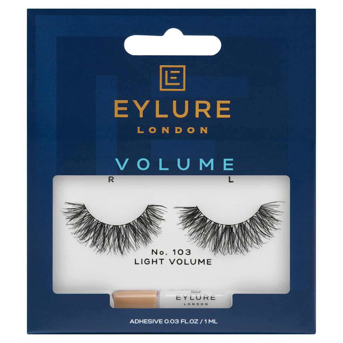 Eylure London Volume Adhesive Lashes No.103 false eyelashes, UK version