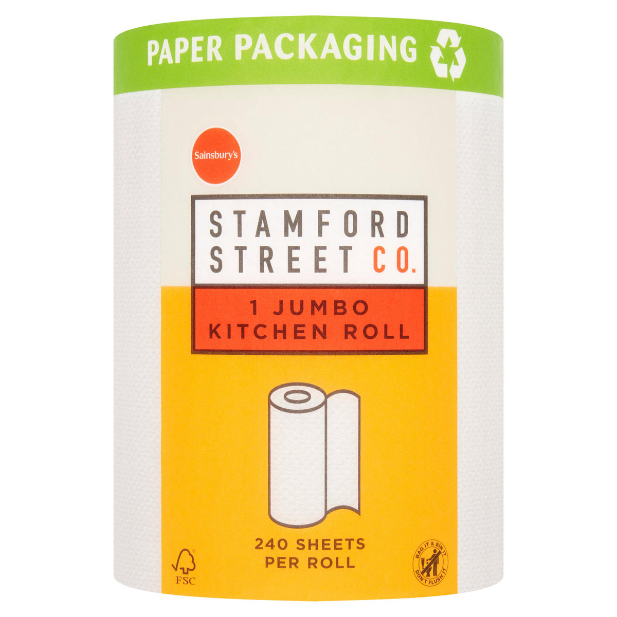 Stamford Street Co jumbo kitchen roll 240 sheets 2 ply, UK version
