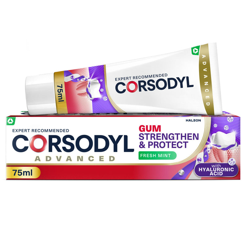 Corsodyl Gum Strengthen Protect Toothpaste Fresh Mint 75ml - British product