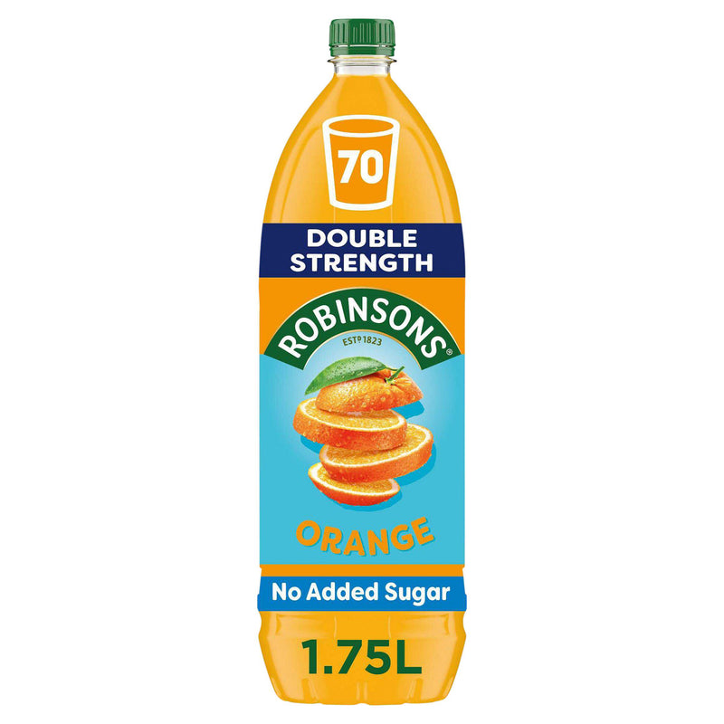 Robinsons double strength orange squash 1.75L, imported from the UK