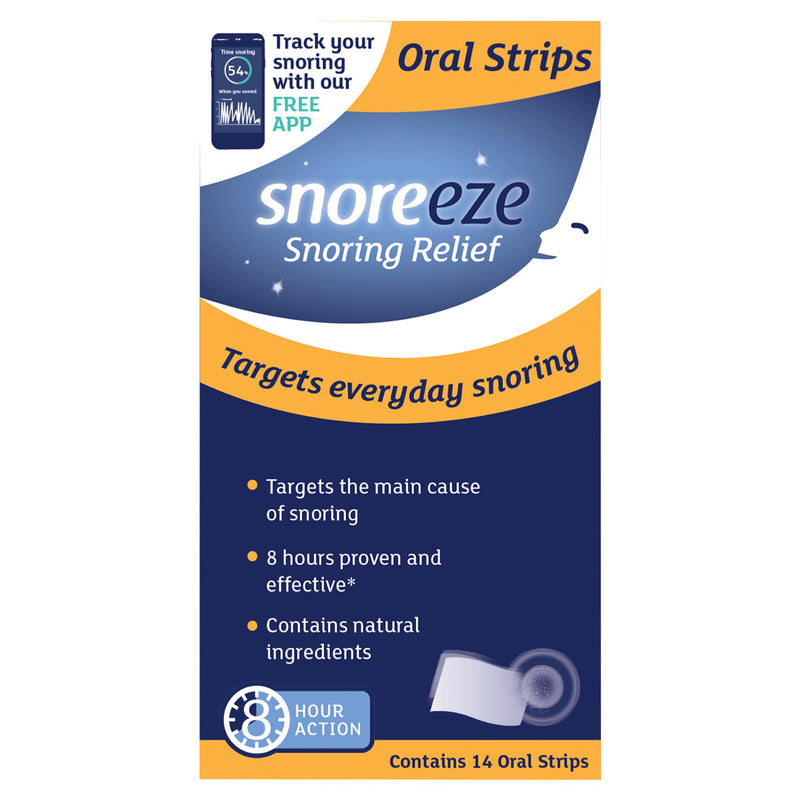 Snoreeze oral strips for snoring relief 14 count - British product