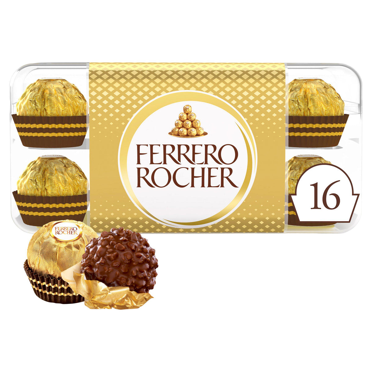 Ferrero Rocher milk chocolate pralines gift box 200g, imported from the UK