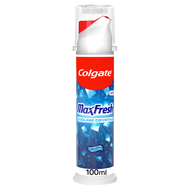 Colgate Max Fresh Cooling Crystals toothpaste pump 100ml (British brand)