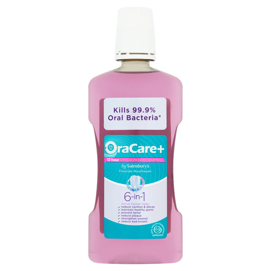 OraCare+ 6 in 1 Fluoride Mouthwash 500ml GOODS Sainsburys   