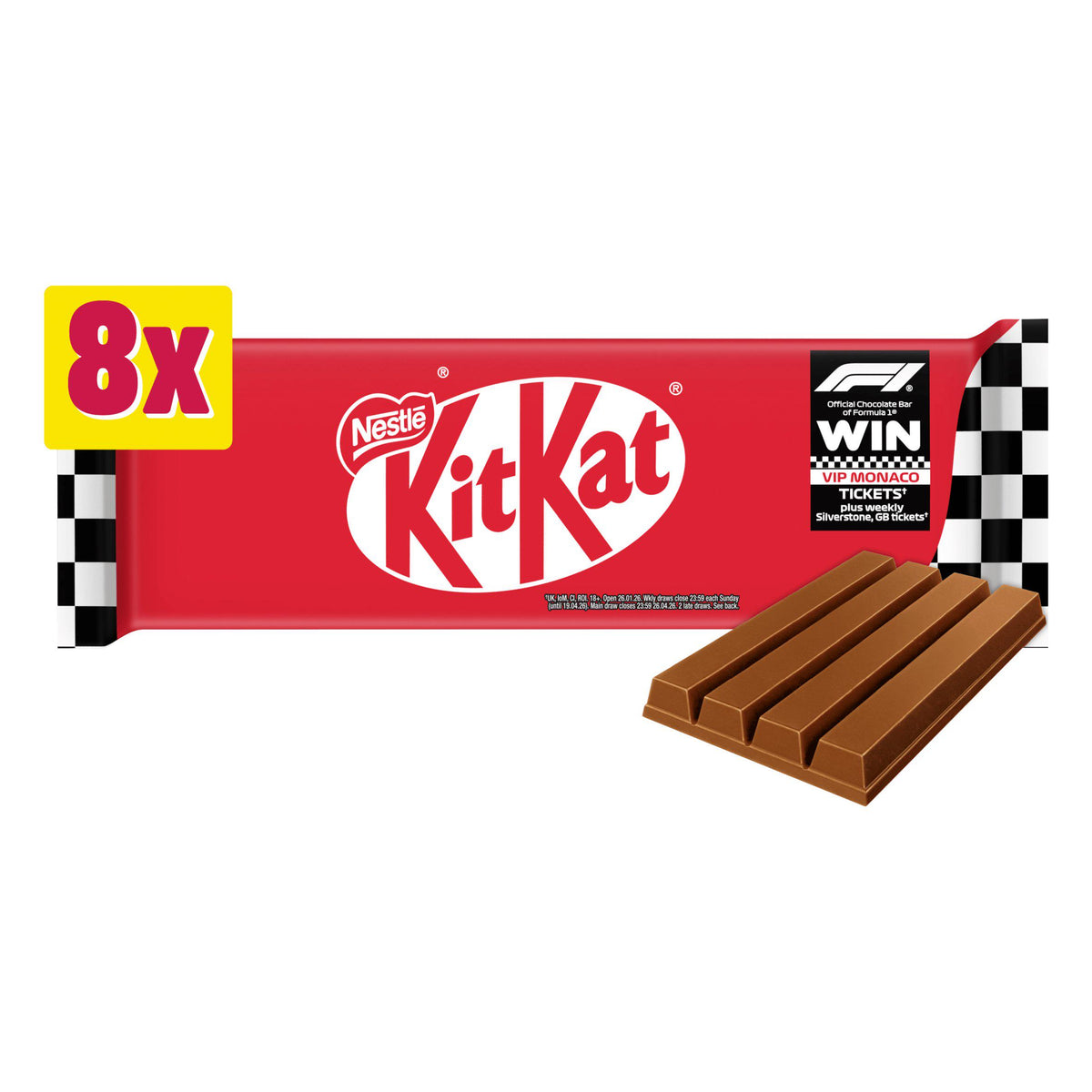 KitKat 4 Finger Milk Chocolate Biscuit Bar Multipack 8x41.5g
