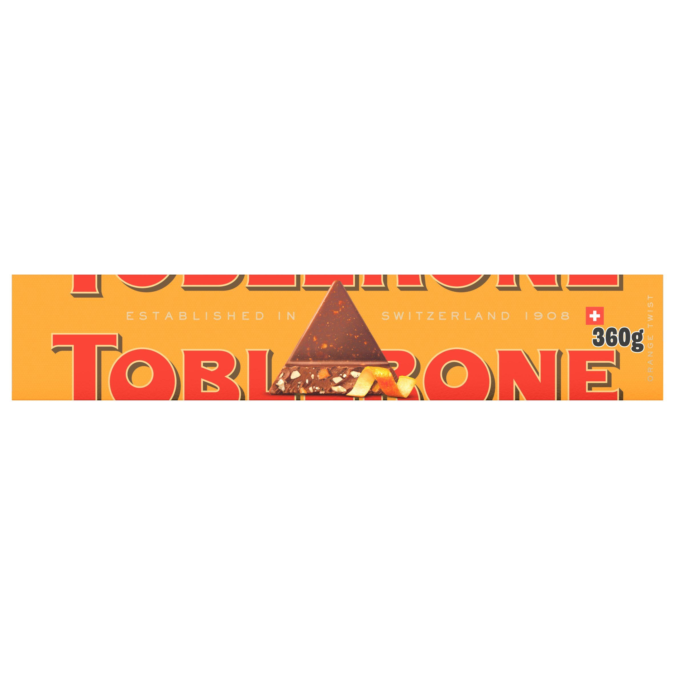Toblerone orange twist chocolate bar 360g (British brand)
