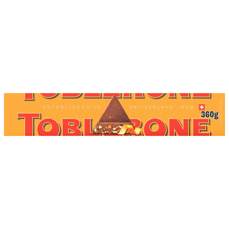 Toblerone orange twist chocolate bar 360g (British brand)