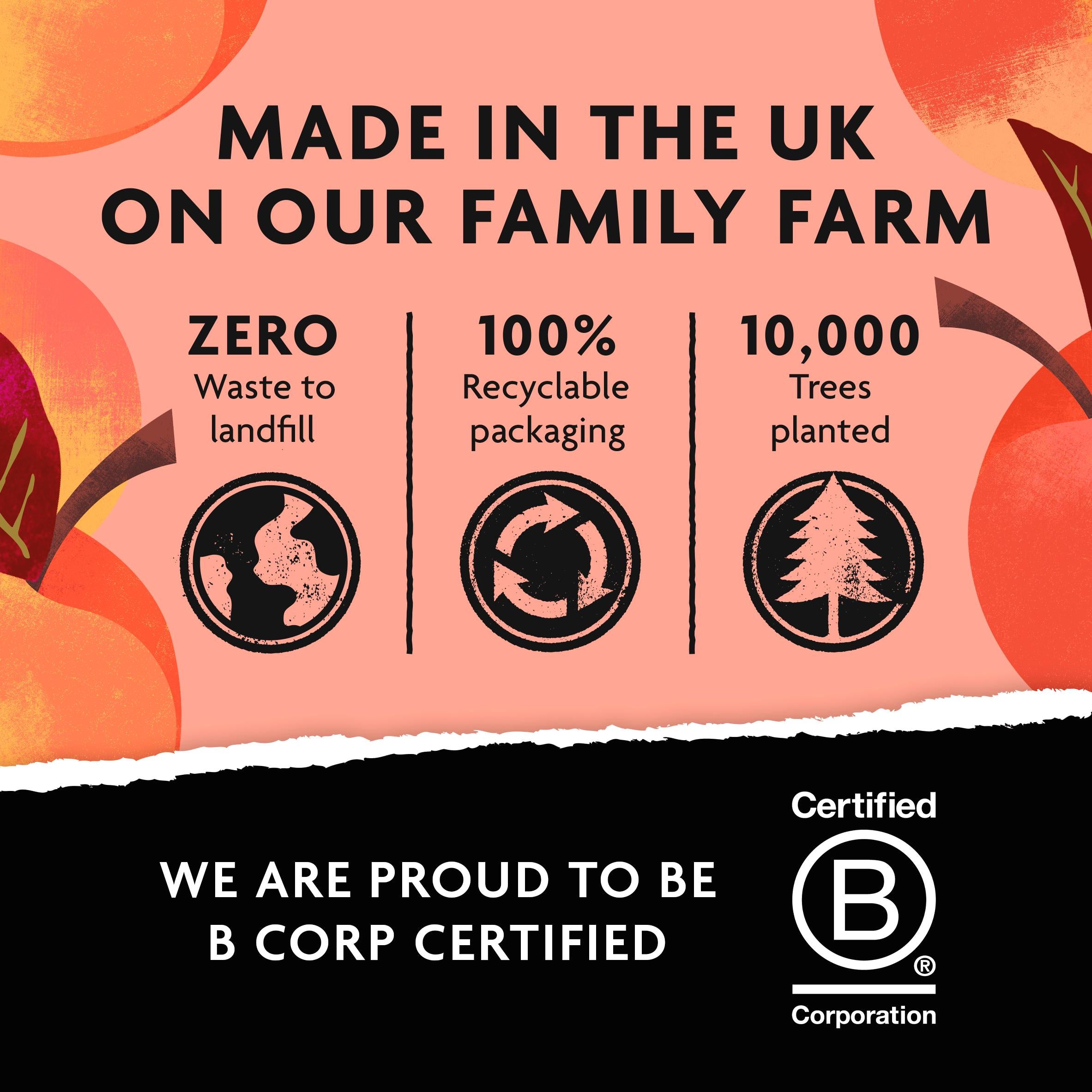 Belvoir Farm non-alcoholic Peach Bellini mocktail (British brand)