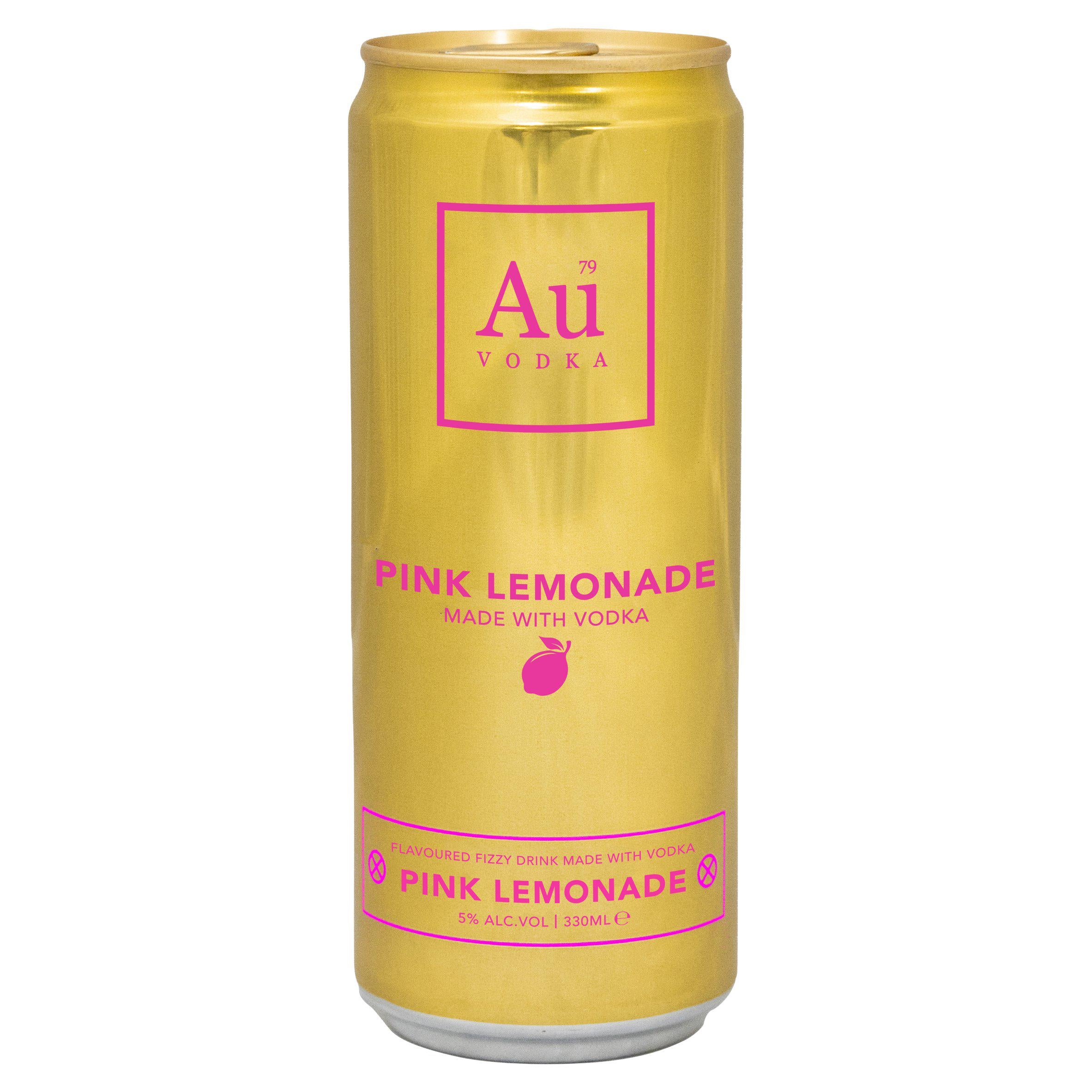 Au Vodka Pink Lemonade pre-mixed drink 330ml can (British brand)
