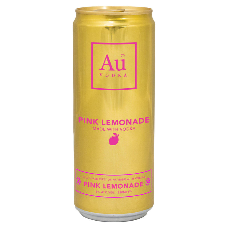 Au Vodka Pink Lemonade pre-mixed drink 330ml can (British brand)