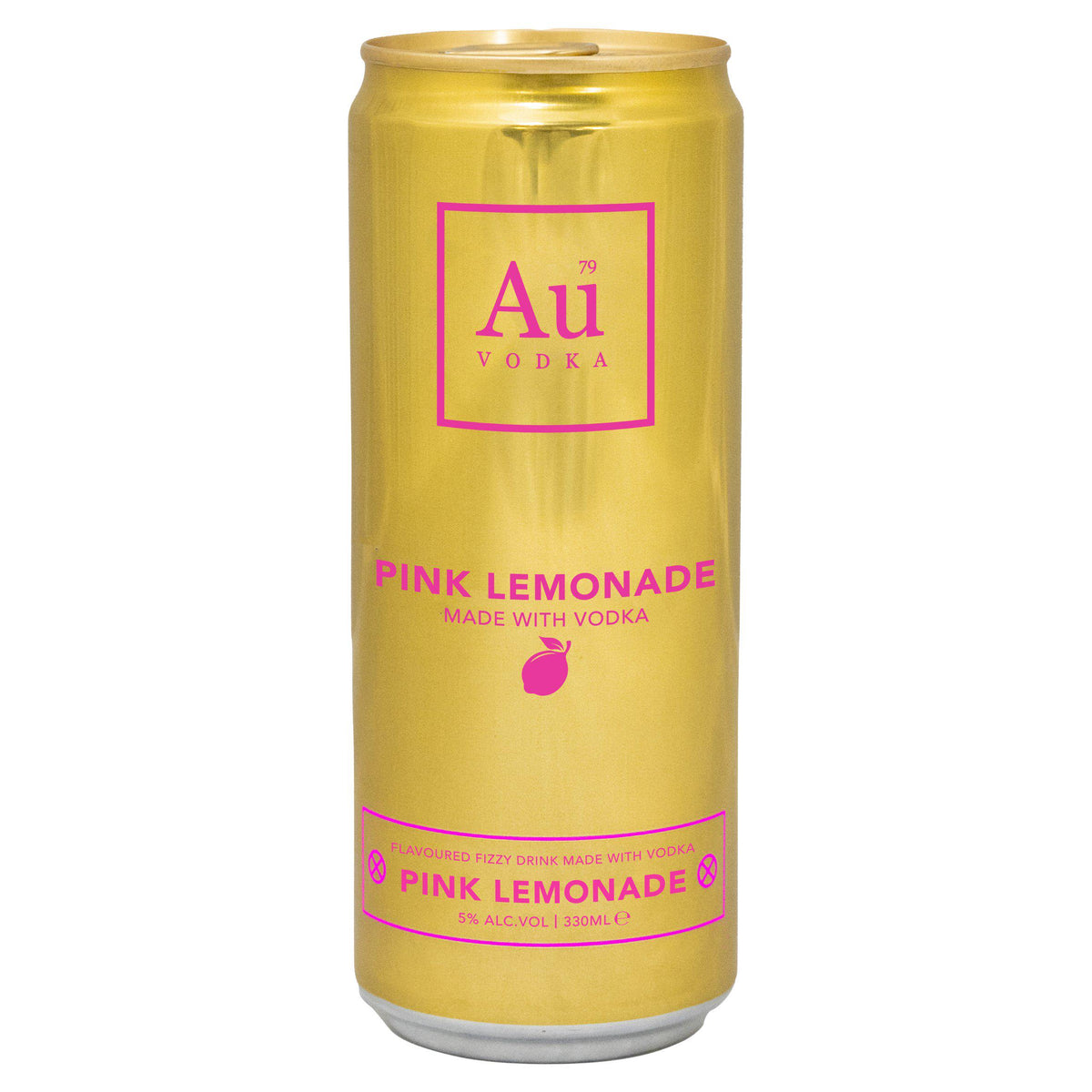Au Vodka Pink Lemonade pre-mixed drink 330ml can (British brand)
