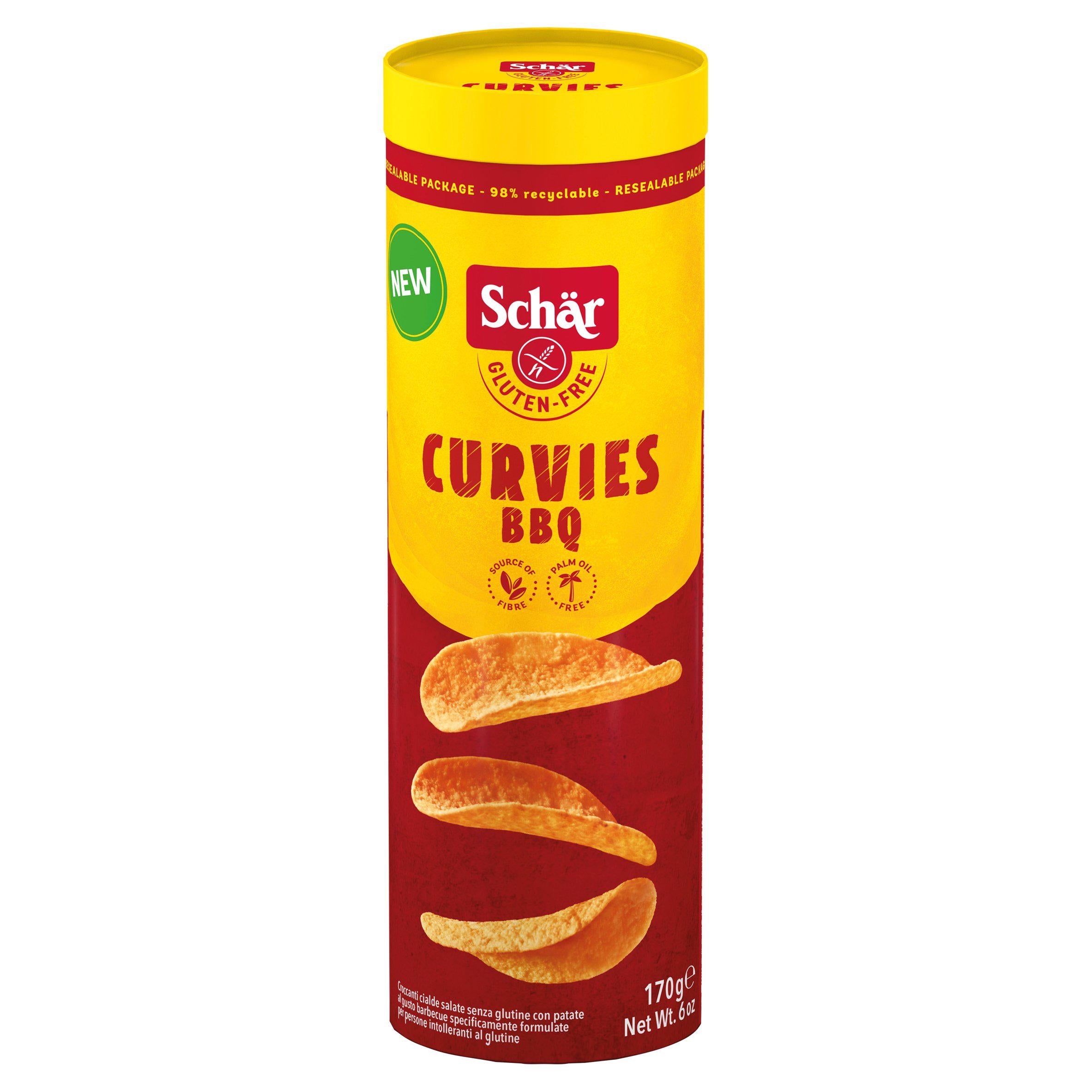 Schär gluten free Curvies BBQ snack 170g (British brand)