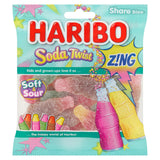 Haribo Soda Twist Zing Fizzy Jelly Sweets Sharing Bag 175g