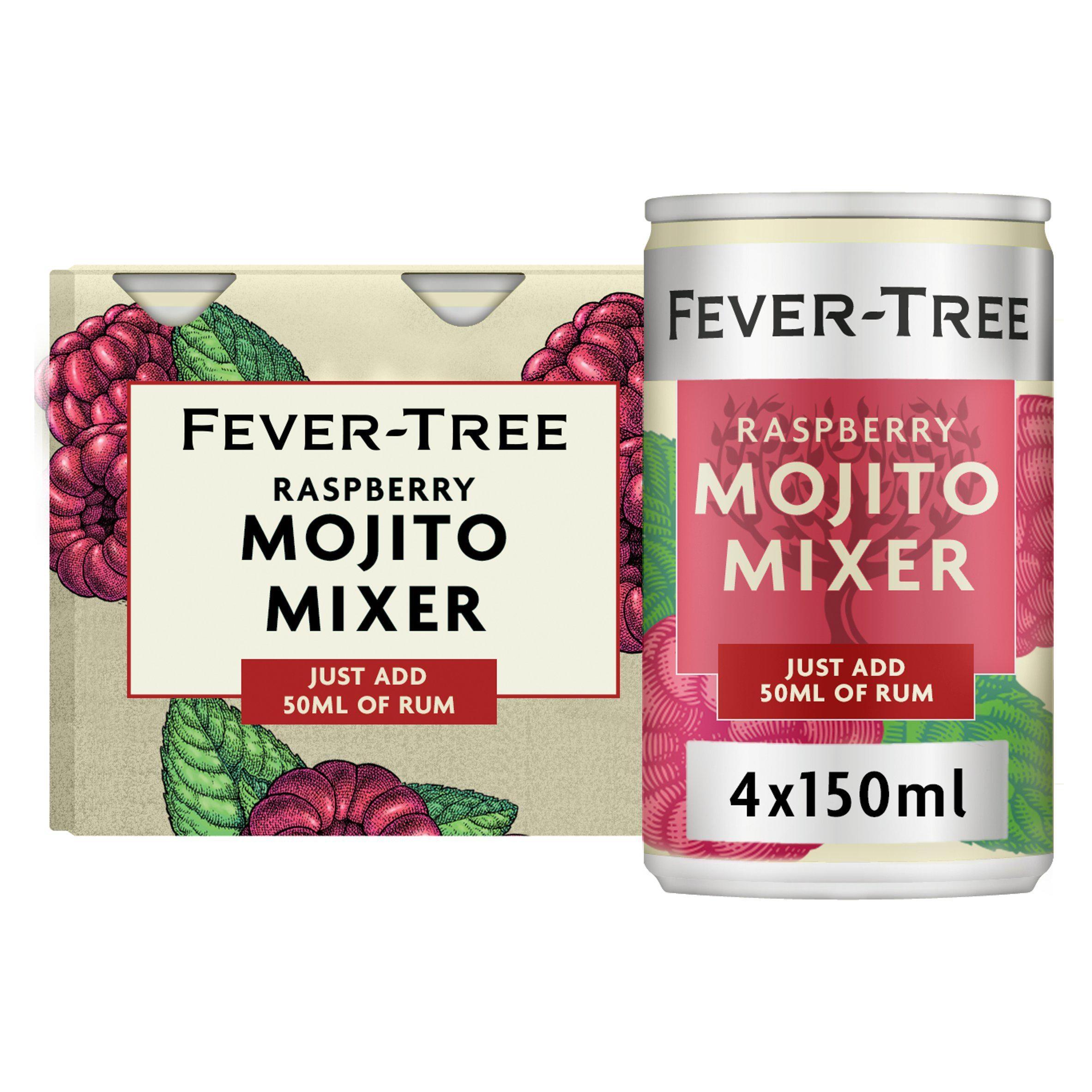 Fever-Tree Raspberry Mojito Mixer 4 x 150ml - British product
