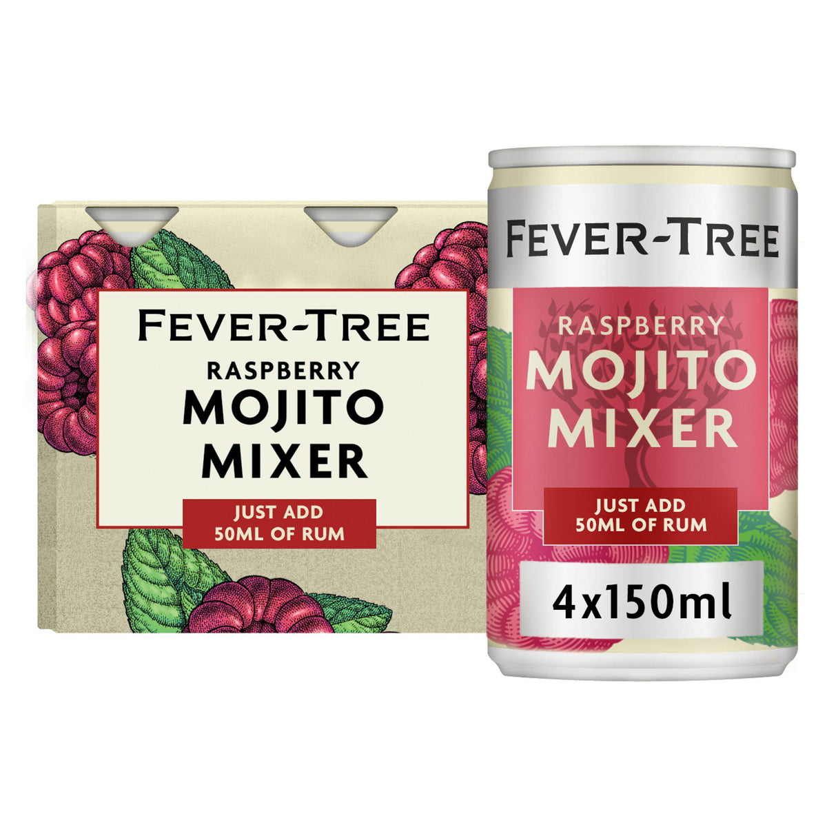 Fever-Tree Raspberry Mojito Mixer 4 x 150ml - British product