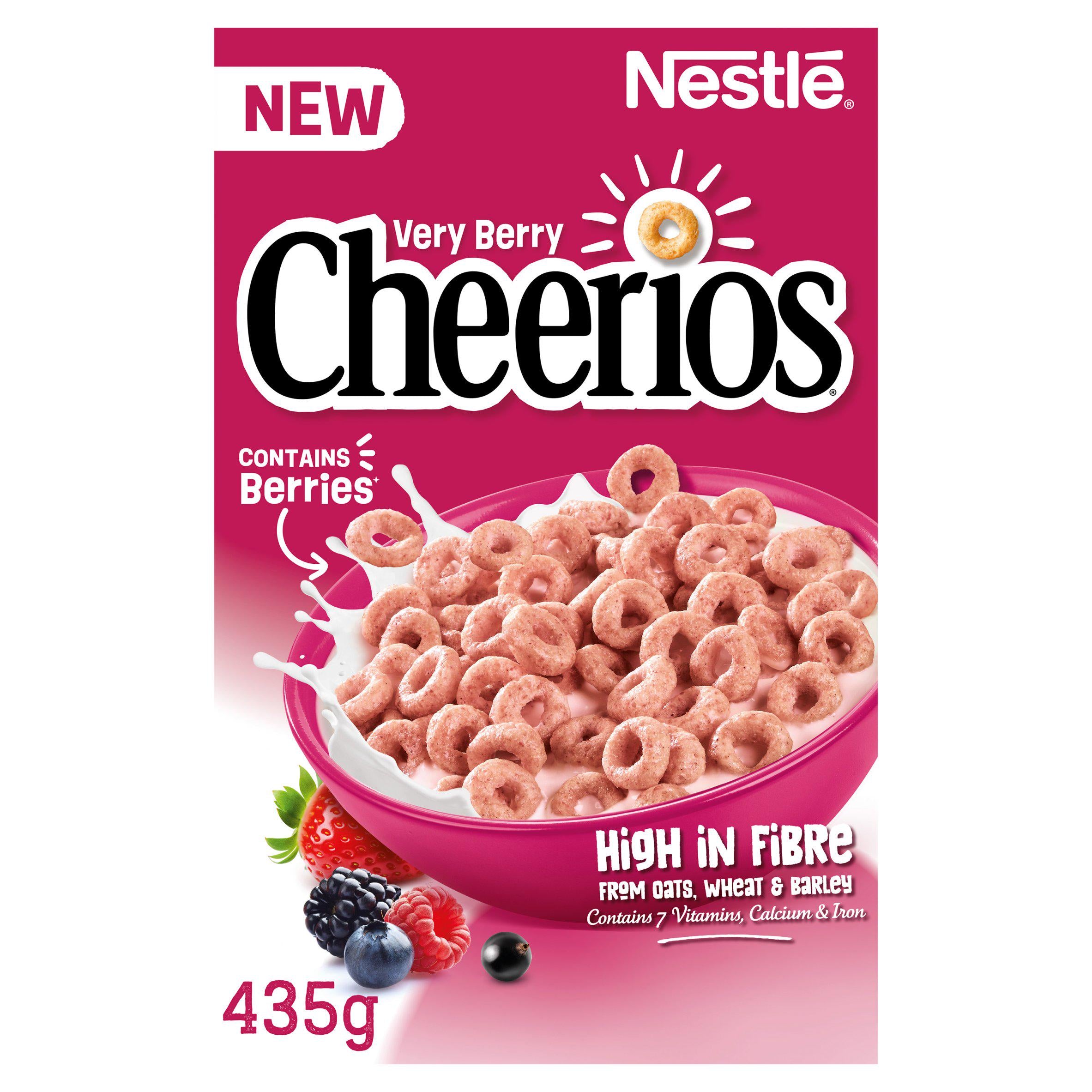 Nestle Cheerios Very Berry Cereal 435g, imported from the UK