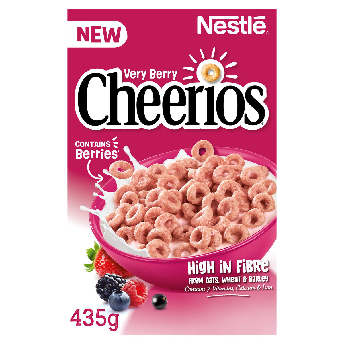 Nestle Cheerios Very Berry Cereal 435g, imported from the UK