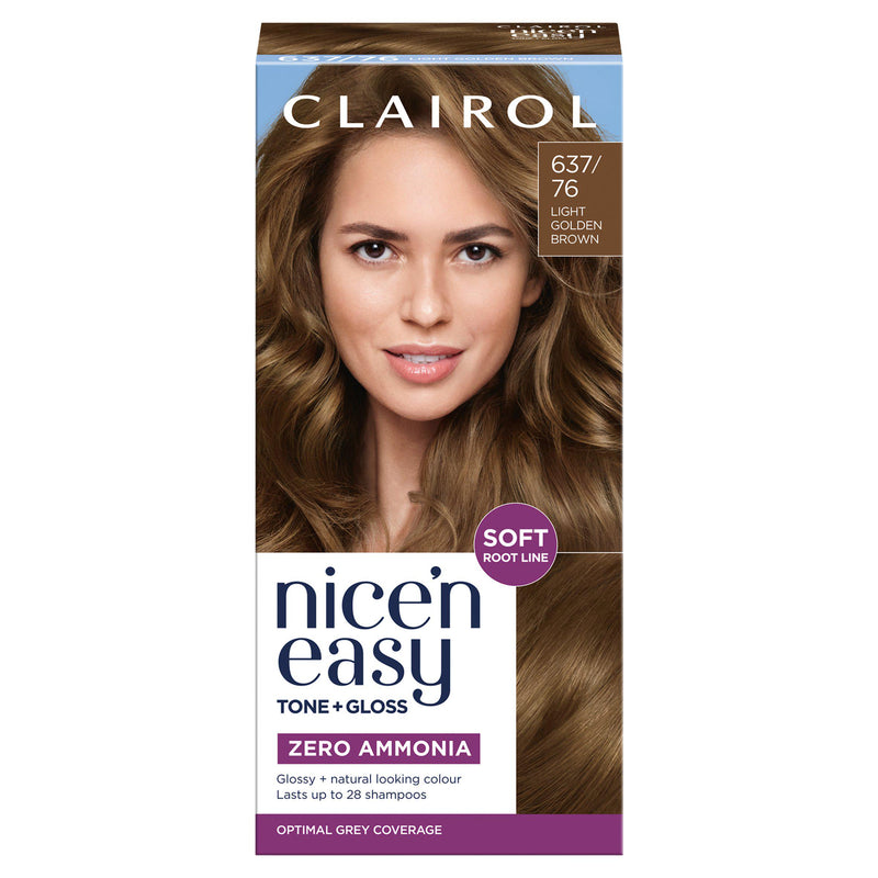Clairol Nice'N Easy semi permanent hair dye Light Golden Brown, imported from the UK