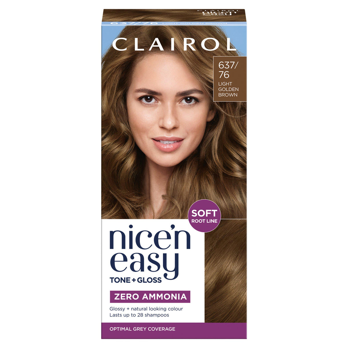 Clairol Nice'N Easy semi permanent hair dye Light Golden Brown, imported from the UK
