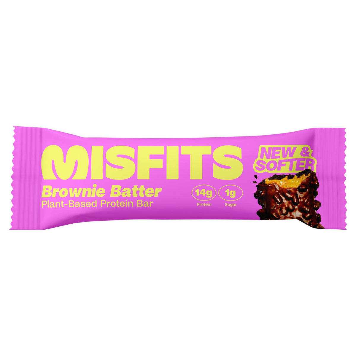 Misfits Protein Bar Brownie Batter 50g, imported from the UK