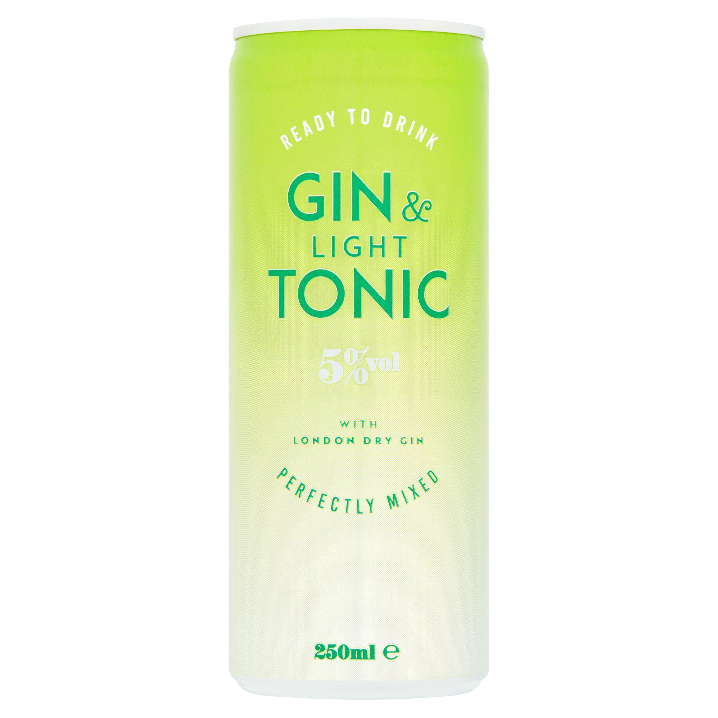 Sainsbury's Gin and Diet Tonic 250ml, UK version