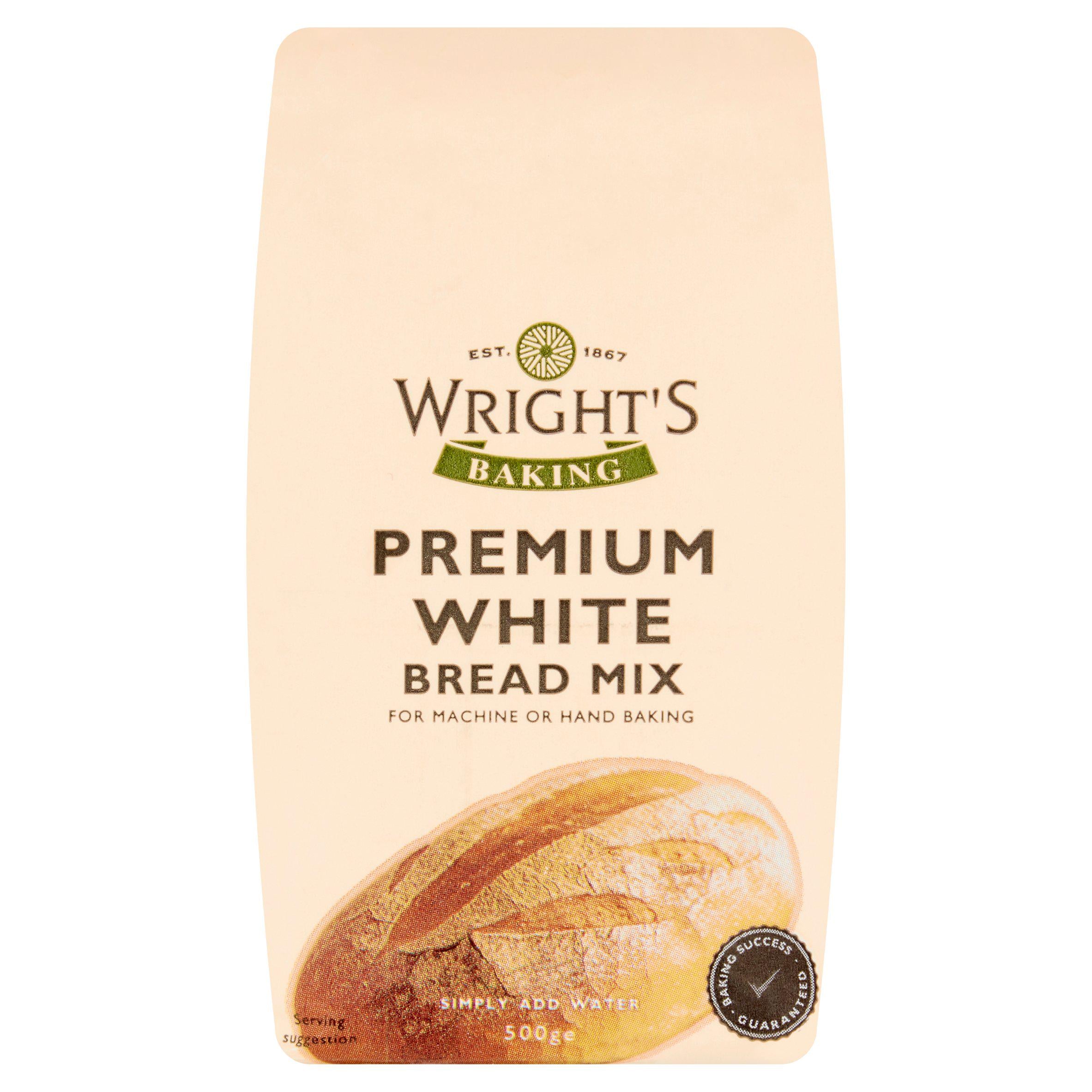 Wright's Premium White bread mix 500g, imported from the UK