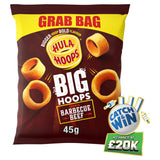 Big Hoops BBQ beef flavour crisps 45g bag - British product