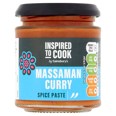 Sainsburys Sainsbury's Inspired to Cook Massaman Curry Paste 190g- Buy online at McGrocer