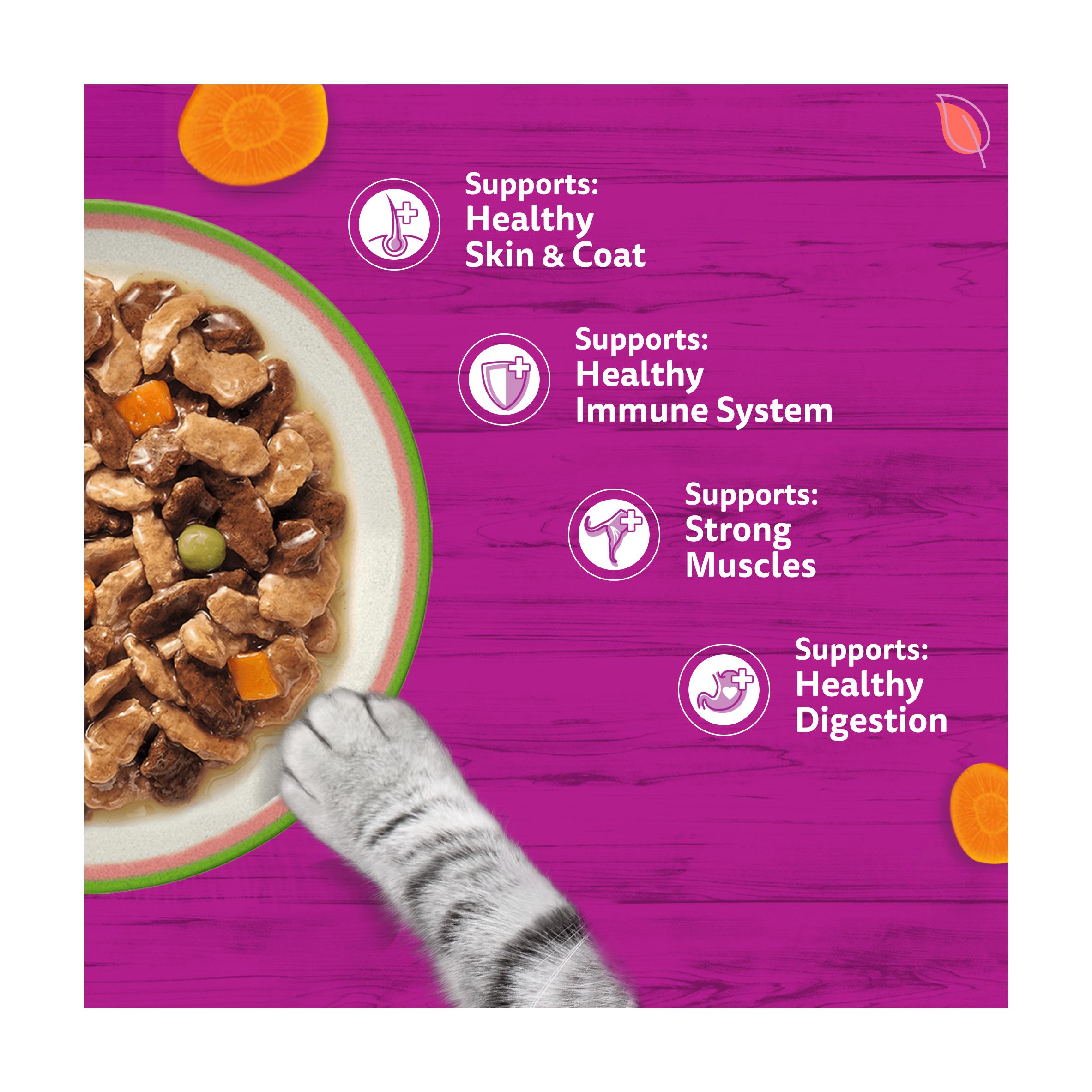 Whiskas wet cat food pouches 12 x 85g, imported from the UK