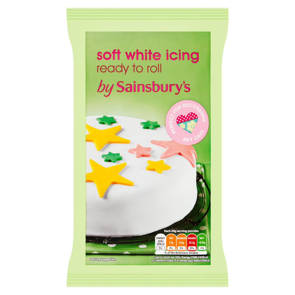 Sainsbury's Ready to Roll White Icing 1kg (British brand)