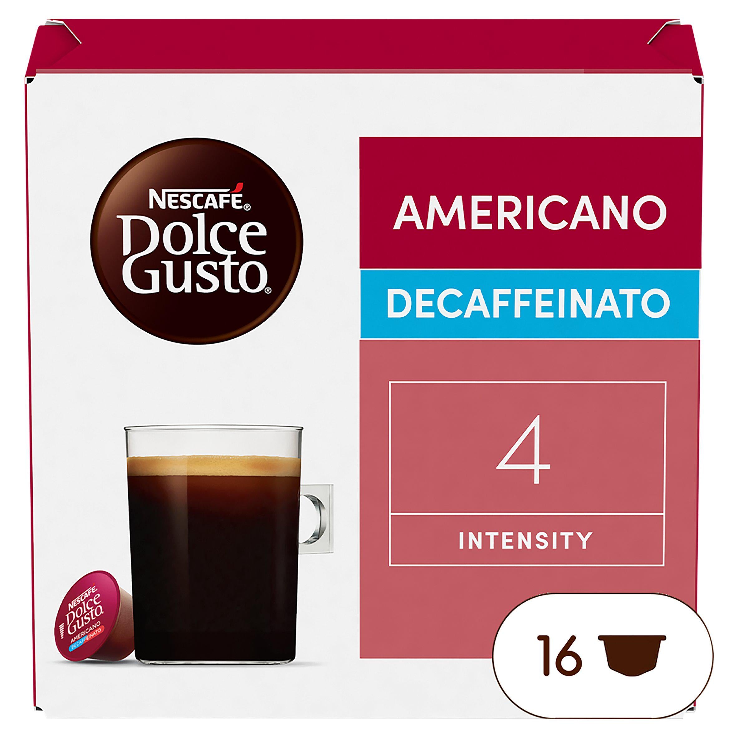 Nescafé Dolce Gusto Americano Decaf coffee pods 16 pack (British brand)