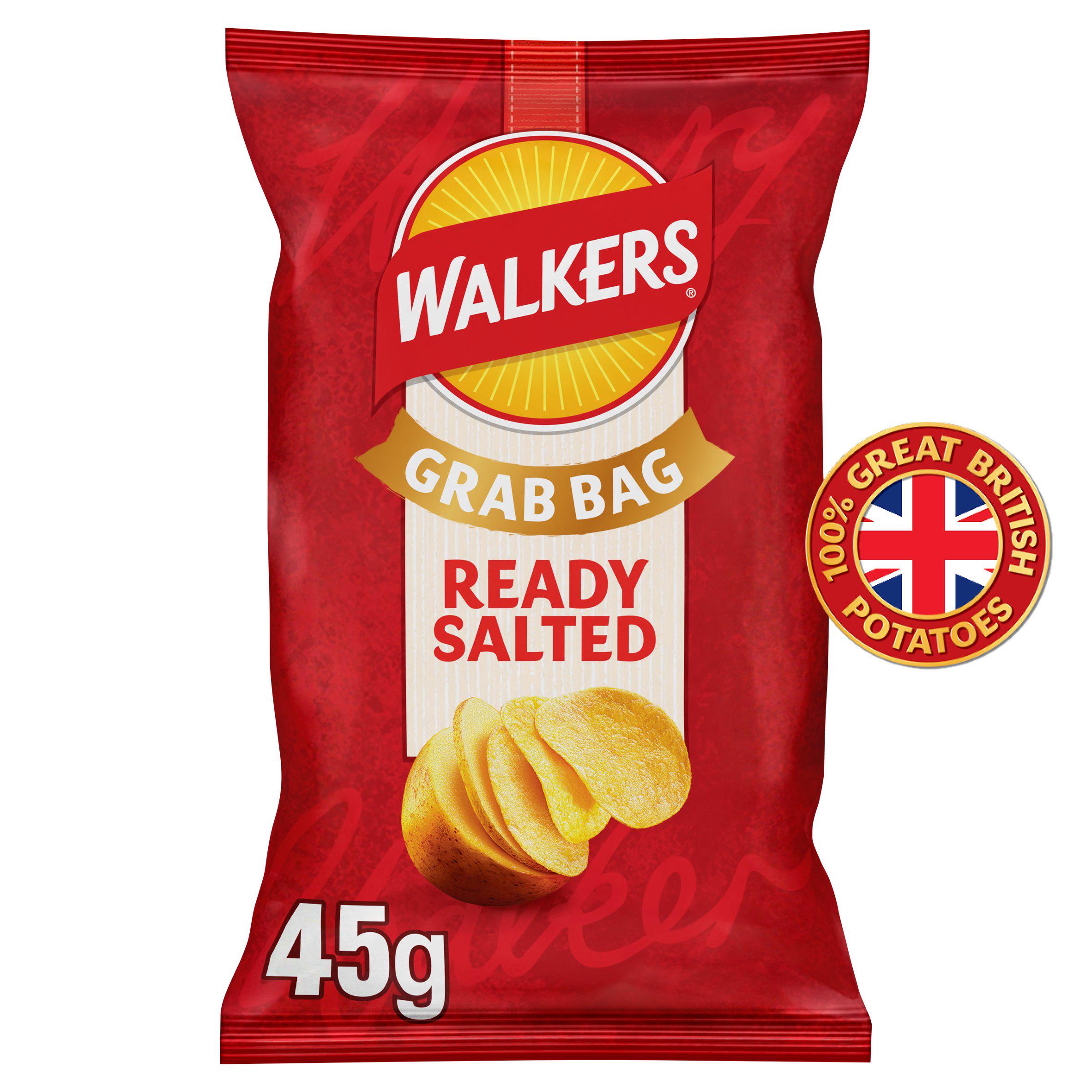 Walkers ready salted potato crisps 45g (British brand)